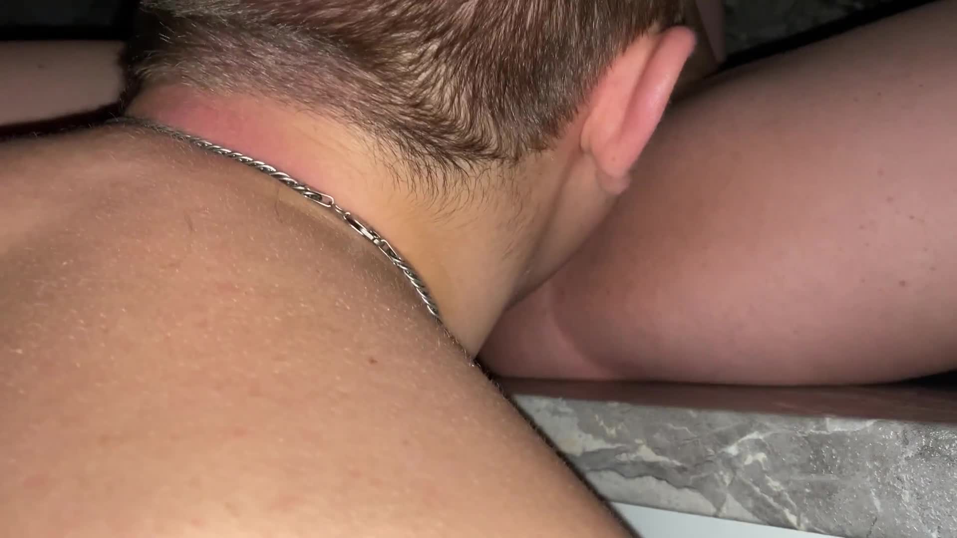 Neighbor went for salt but got pussy in mouth and cock hole