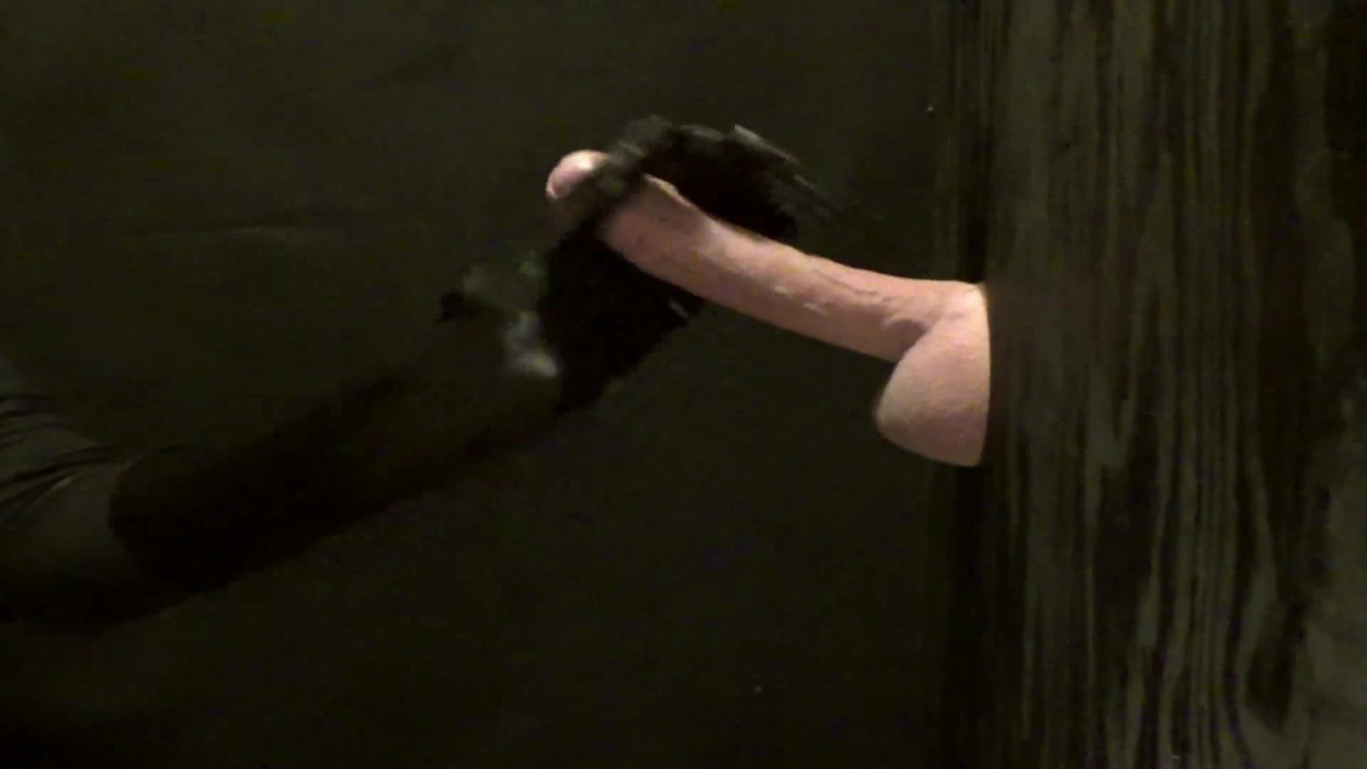 long Black gloves handjob at the gloryhole (ph5f54f9928e999)