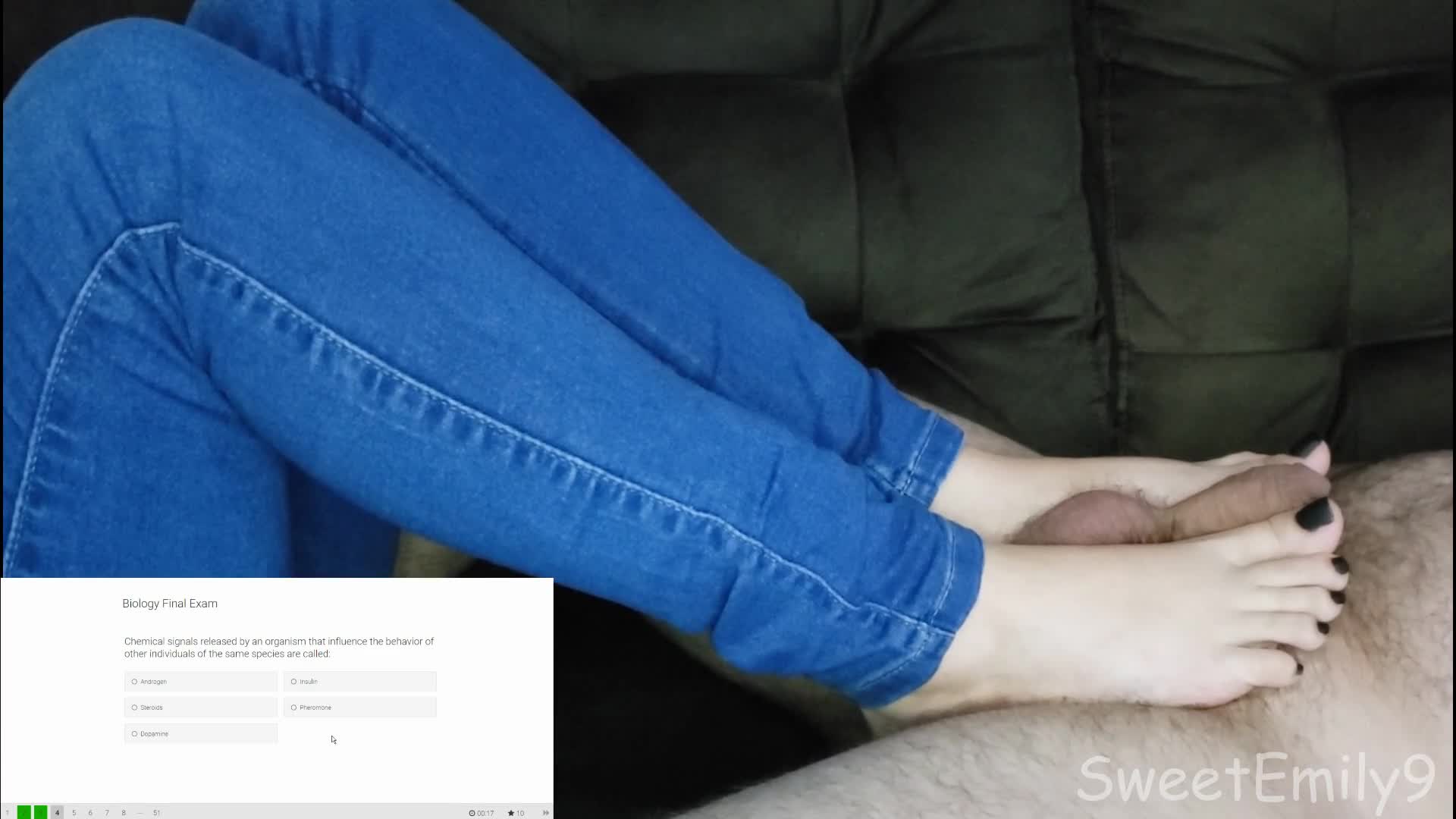 FOOTJOB QUESTIONNAIRE, RETAKE EXAM. WILL HE PASS OR FAIL？ (ph5ecece584ef2b)