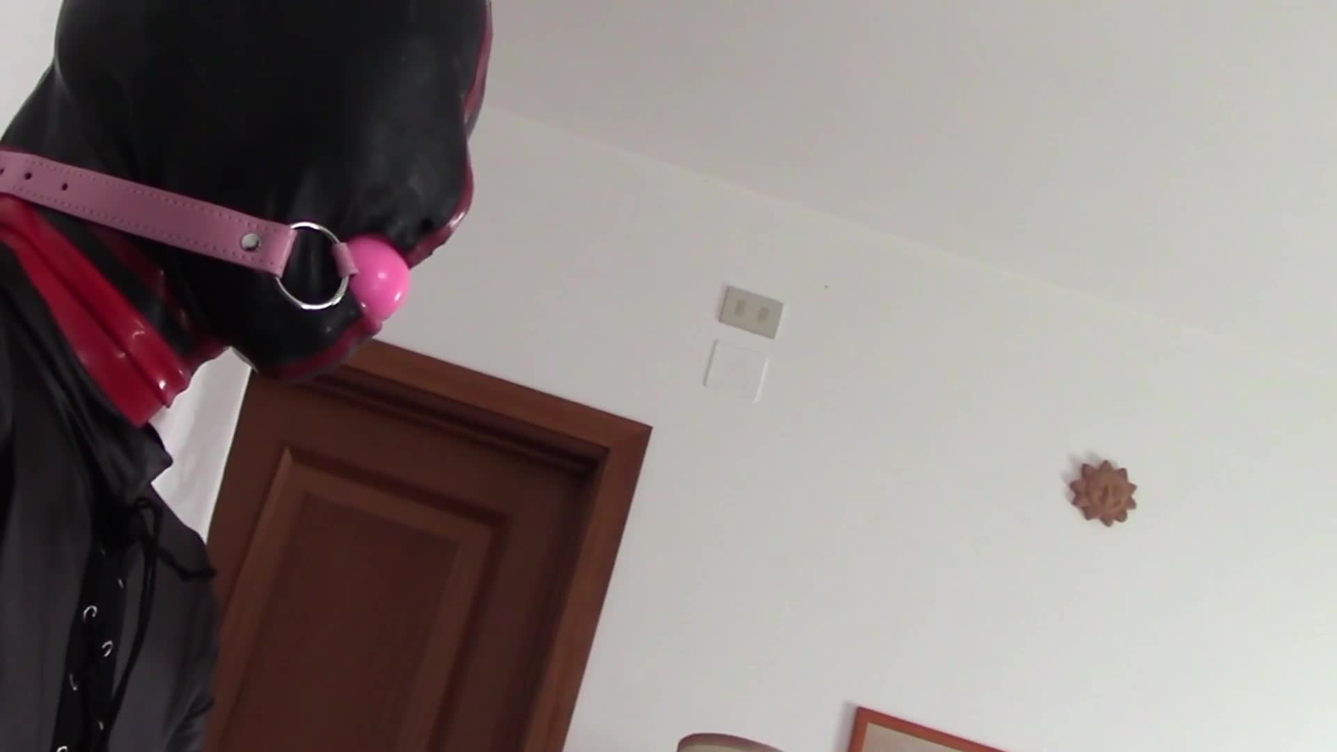 0028 - Laura is bound on sexy clothes, ball gagged, ring gagged, throat fucked and creampied (ph639c9f87784ab)