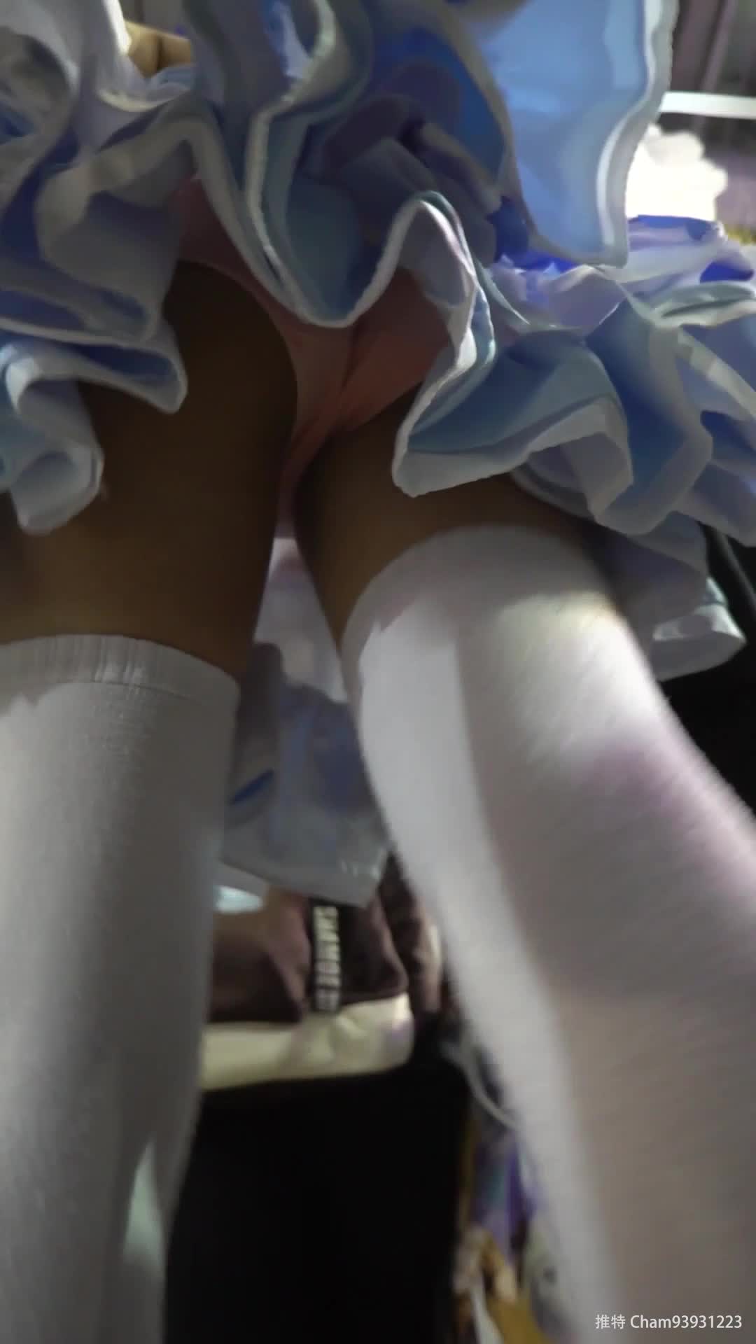 【yzwcd】ym040蕾姆婚纱cos！小姐姐手拿花束！干净粉内！