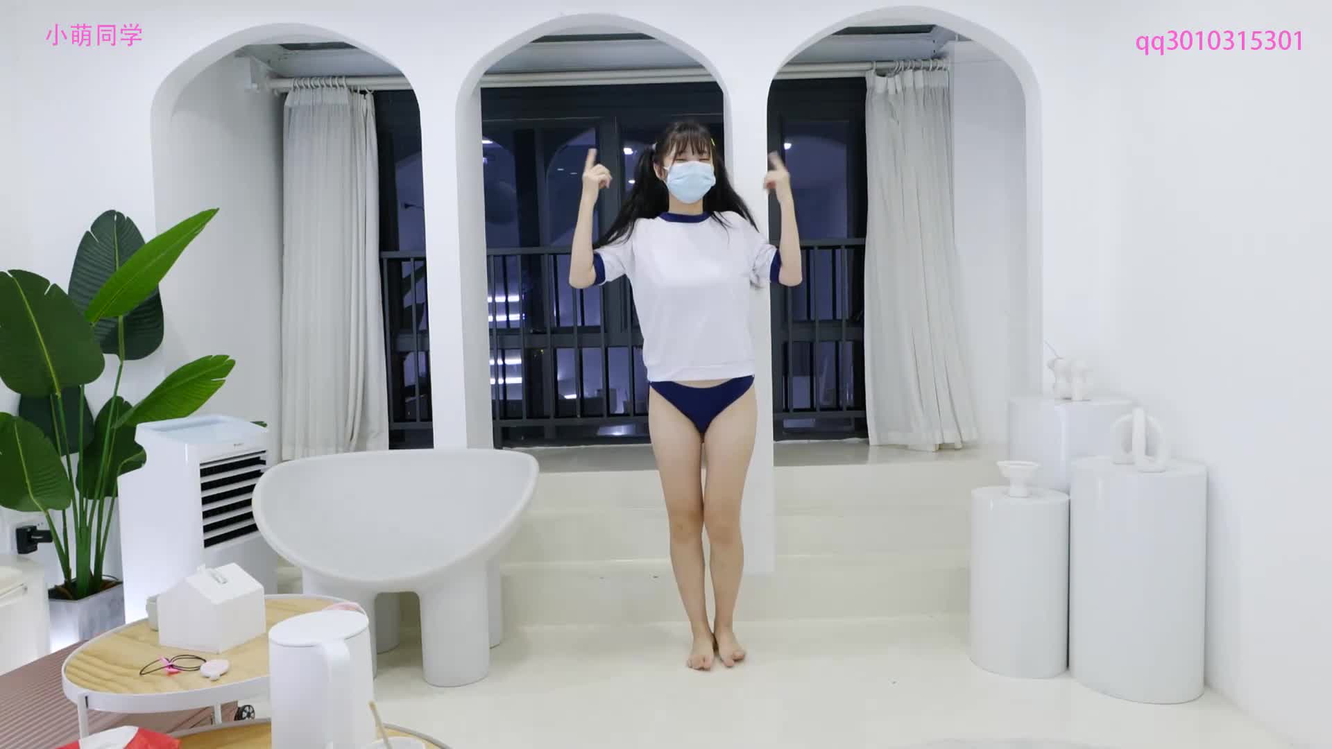 ri.bi@XIAOMENG016 双马尾小萌运动服，第二次失禁！捆绑m项圈