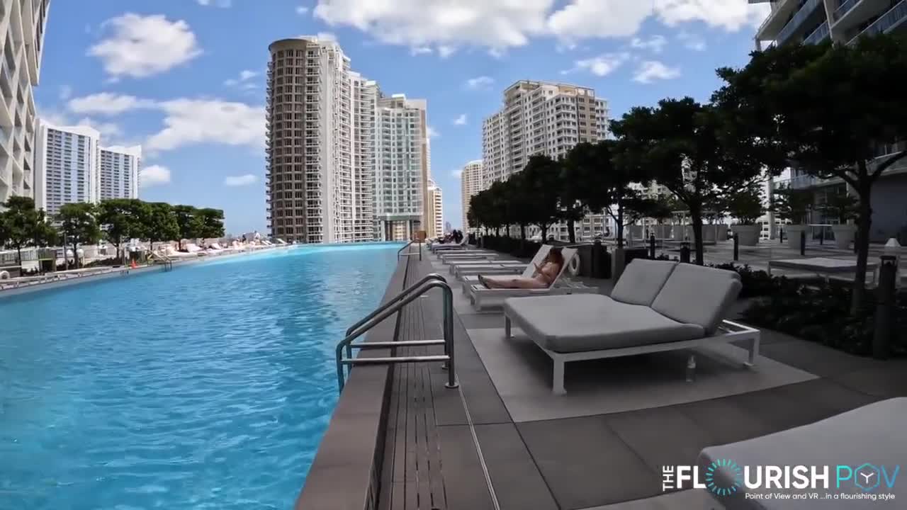 2048.hk@TheFlourishXXX - Bess Breast Poolside to Miami Penthouse POV